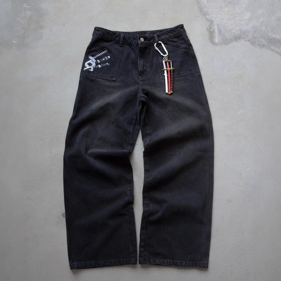 Retro Loose Fried Street Wide-leg Pants Fashionable Trousers Fashion Brand