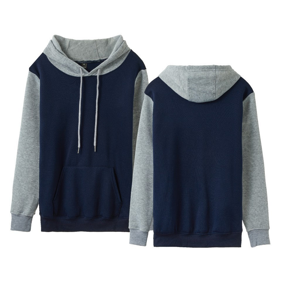 White Version Stitching Loose Casual Fleece-lined Cross-border Hoodie
