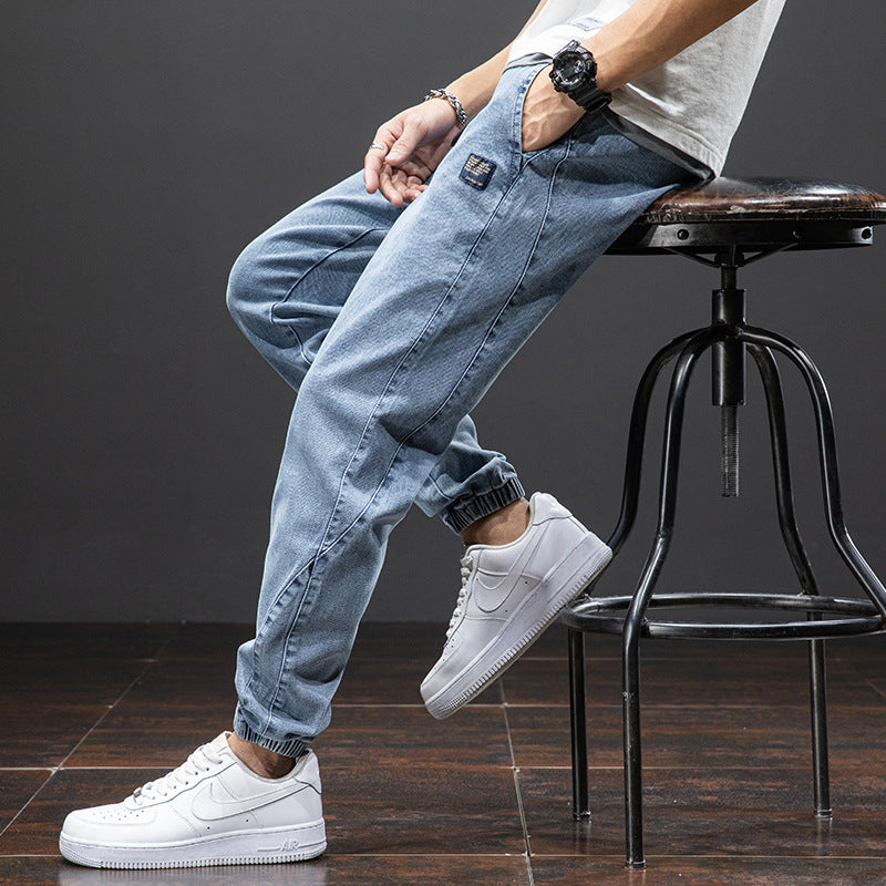 Spring New Men's Loose Cargo Casual Jeans
