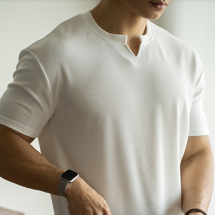 Solid Color Smooth Feeling Ice Silk Loose Sports Commuter Top