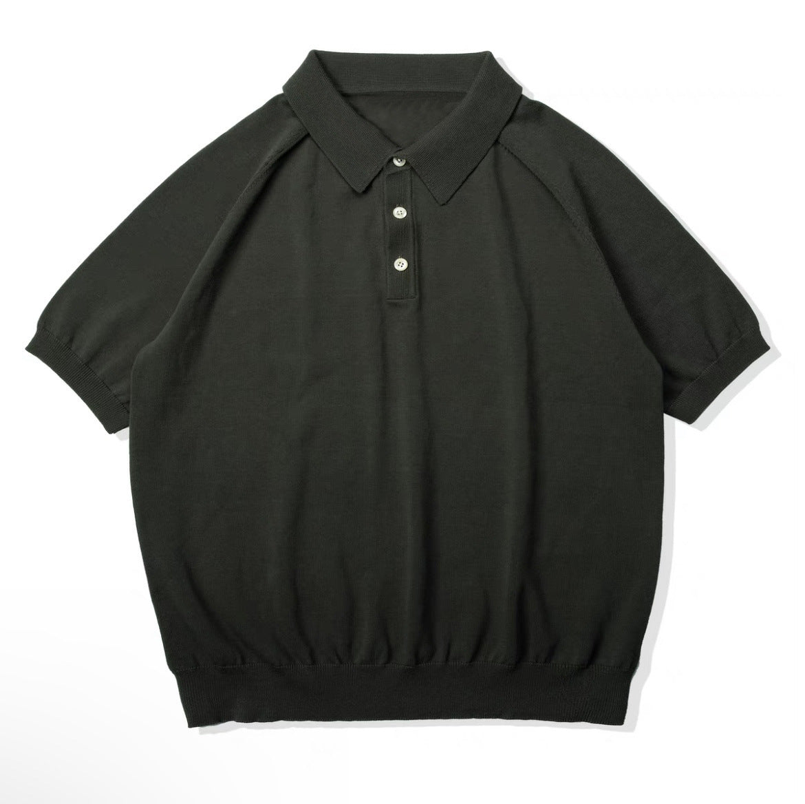 Retro Knitted Cotton Short-sleeved T-shirt