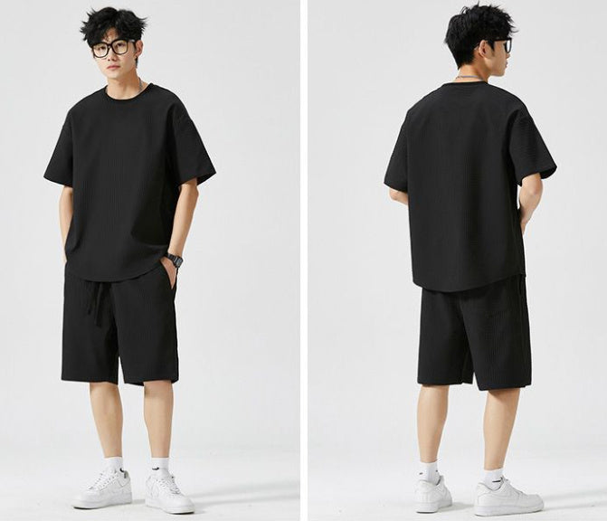 Pair With A Two Piece Set Of Loose Casual Sports Short Sleeved Shorts