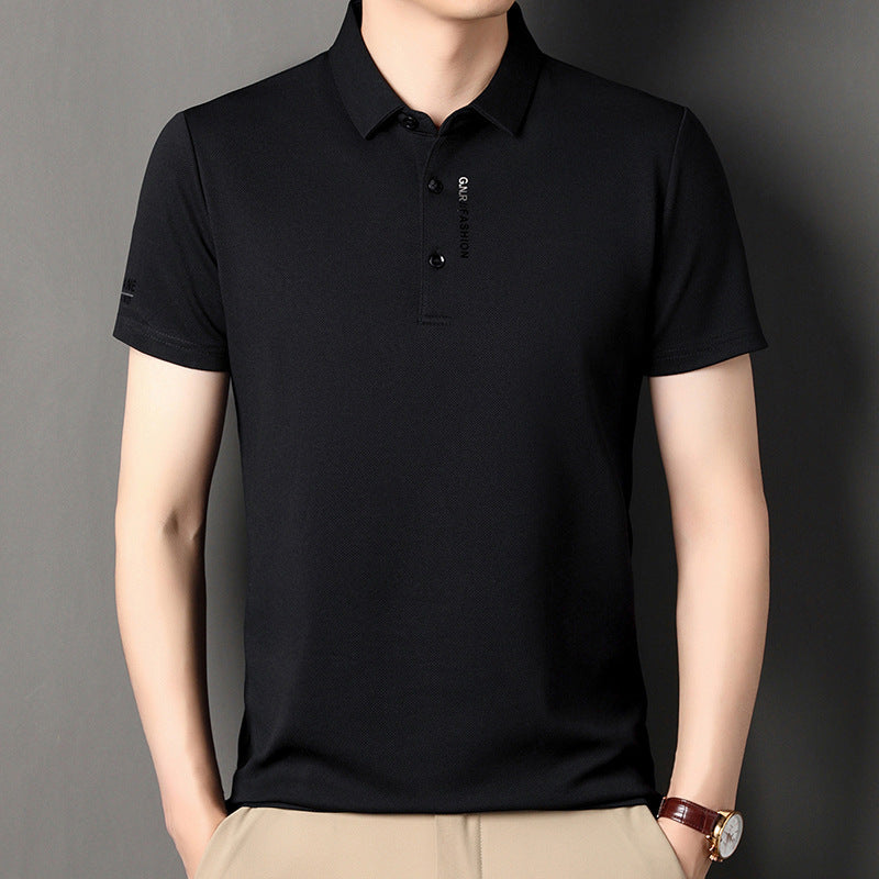 Summer New Middle-aged Men's Casual All-matching Half Sleeve T-shirt