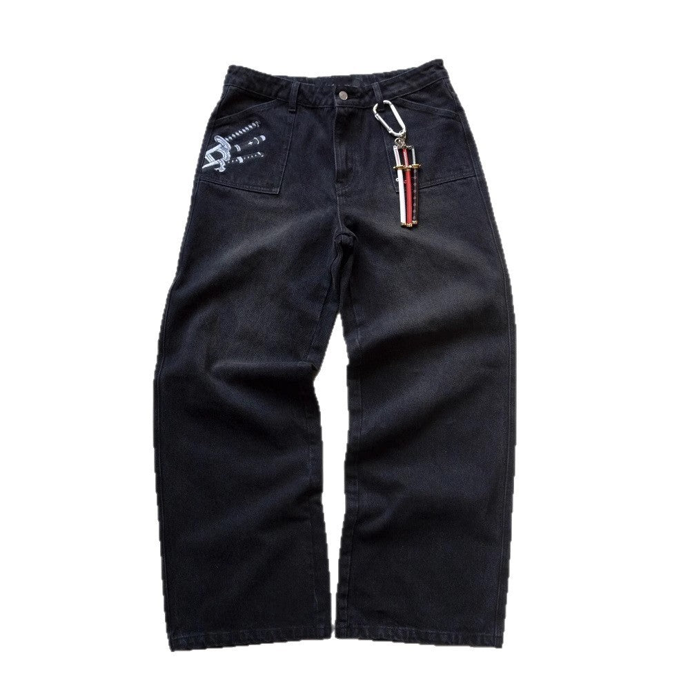 Retro Loose Fried Street Wide-leg Pants Fashionable Trousers Fashion Brand