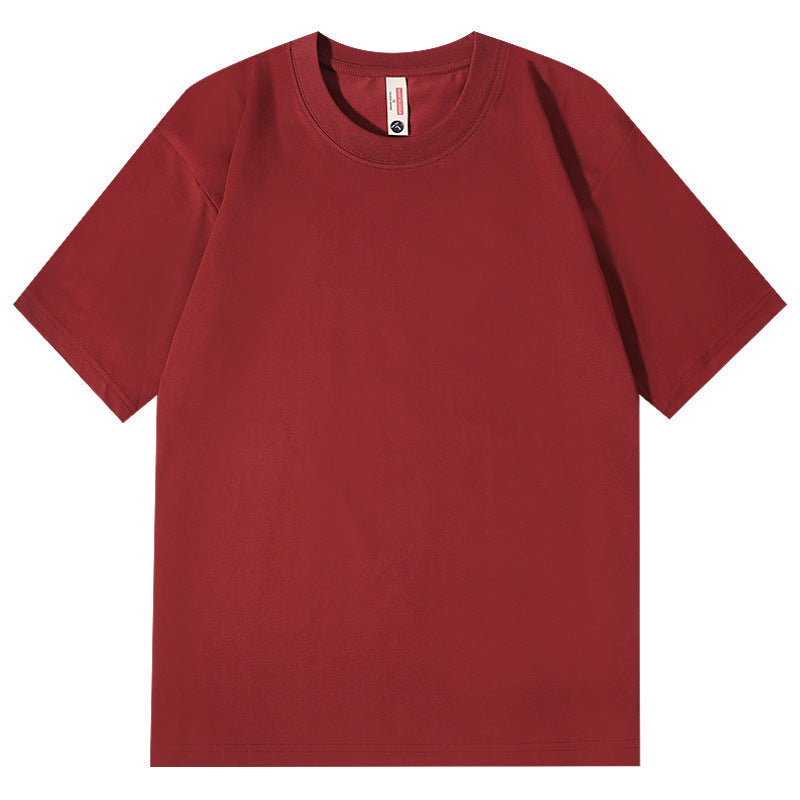 Ice Feeling Sorona Brushed T-shirt 220g American Round Neck Drop Shoulder