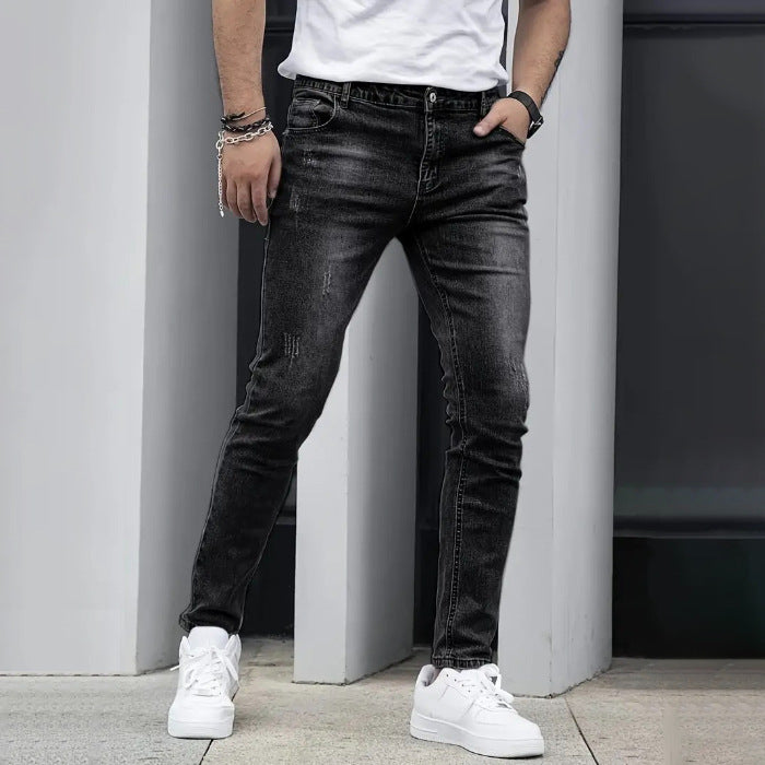 Stretch Men's Casual Solid Color Jeans
