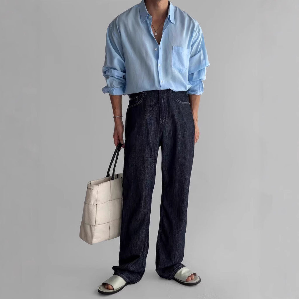 Pocket Design Work Clothes Shirt Coat