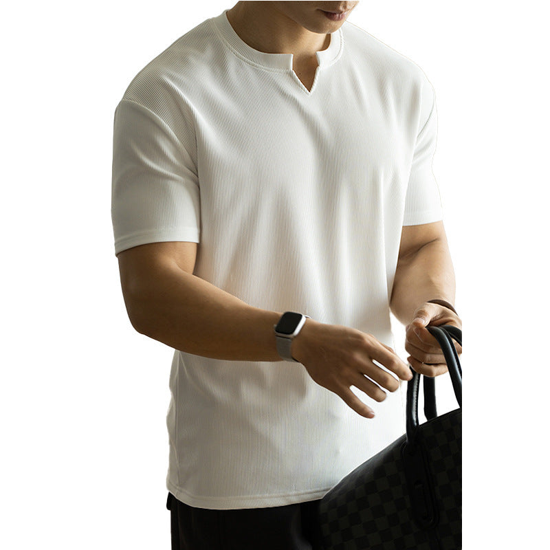 Solid Color Smooth Feeling Ice Silk Loose Sports Commuter Top