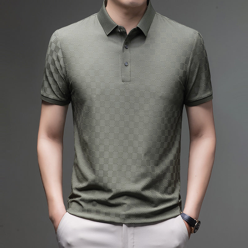 Rhombus Thin Ice Silk Short Sleeve T-shirt