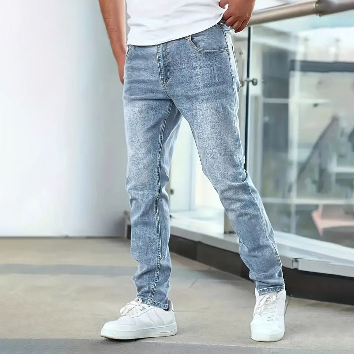 Stretch Men's Casual Solid Color Jeans