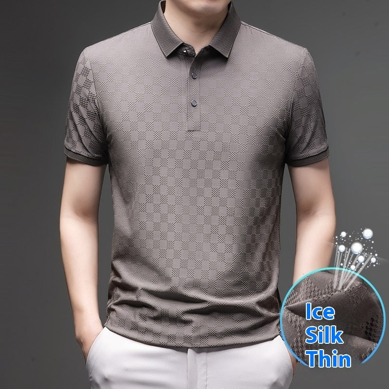 Rhombus Thin Ice Silk Short Sleeve T-shirt