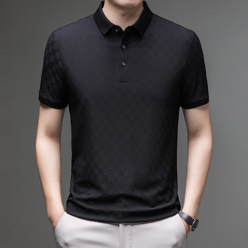 Rhombus Thin Ice Silk Short Sleeve T-shirt