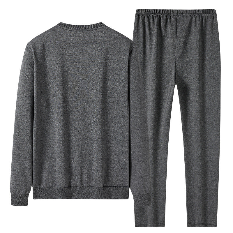 Spring And Autumn No Metal No Drawstring No Pocket Suit Casual Sweatshirt Trousers