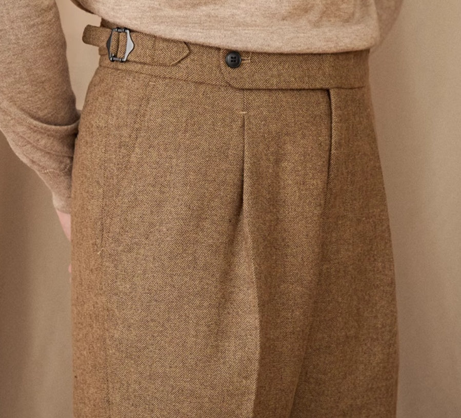 Naples Casual High Waist Straight Trousers