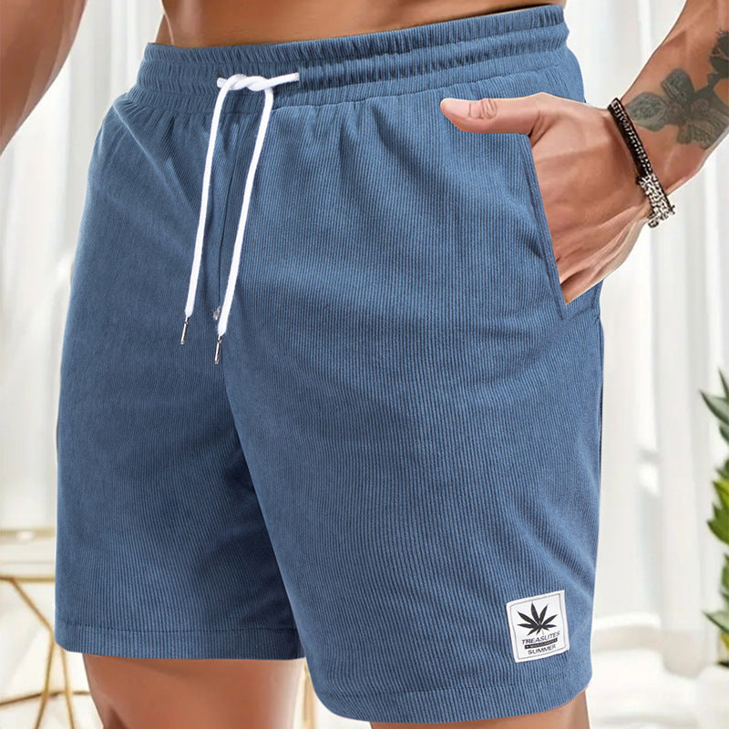 Summer Drawstring Leisure Shorts European Size Men's Sports Pants