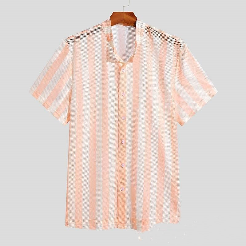 Summer Waffle Cool Men's Shirt Hole