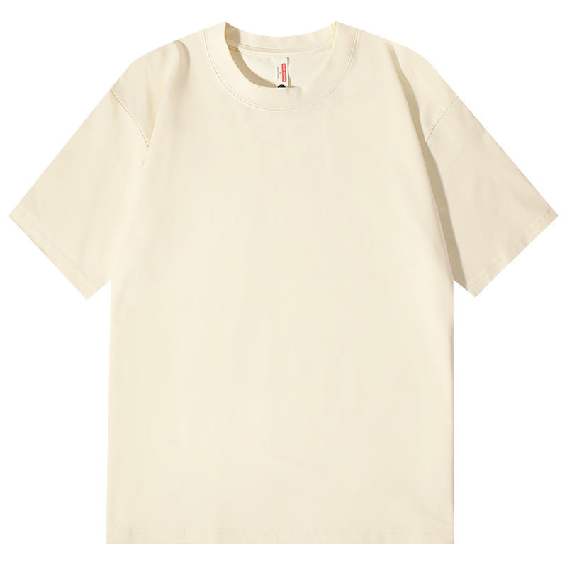 Ice Feeling Sorona Brushed T-shirt 220g American Round Neck Drop Shoulder
