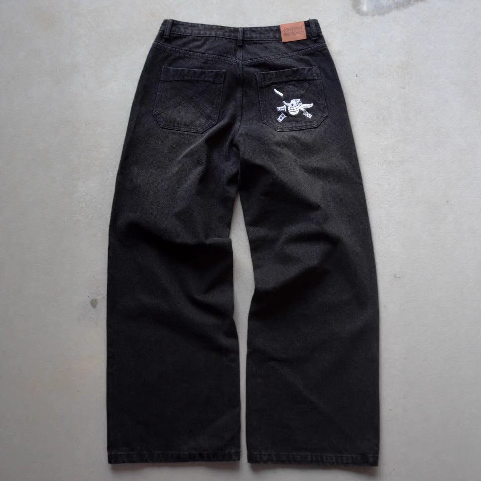 Retro Loose Fried Street Wide-leg Pants Fashionable Trousers Fashion Brand