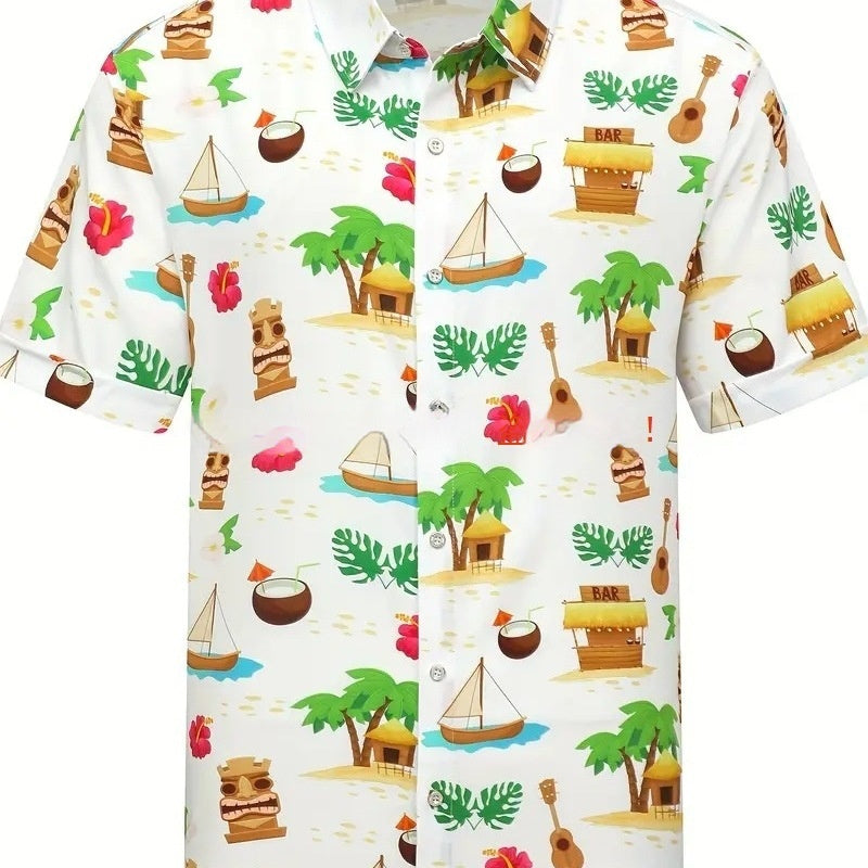 Men's Cardigan Plus Size Short Sleeve