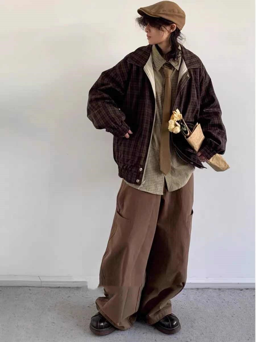 Retro Reversible Jacket Men's Short Coat