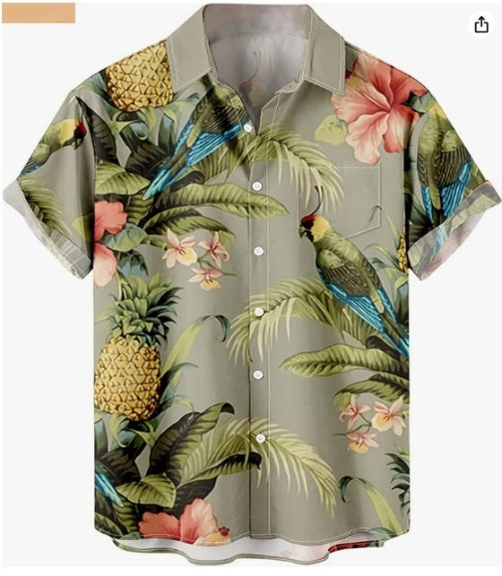 Men's Cardigan Plus Size Short Sleeve