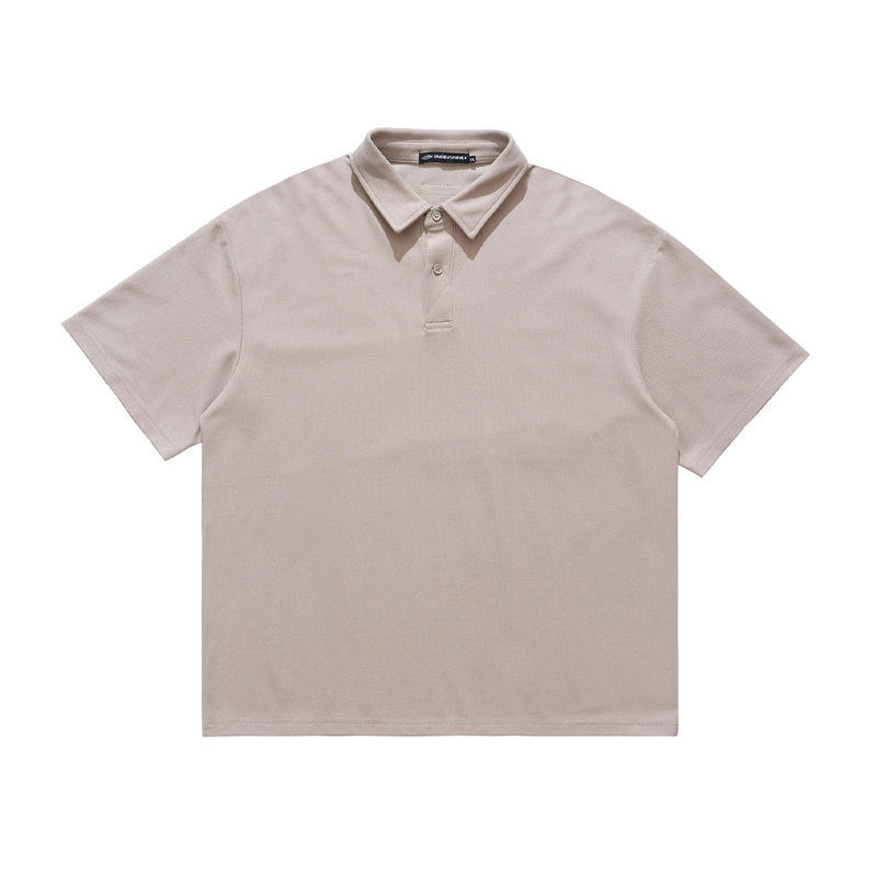 Small Neckline Loose Men's T-shirt Summer Black