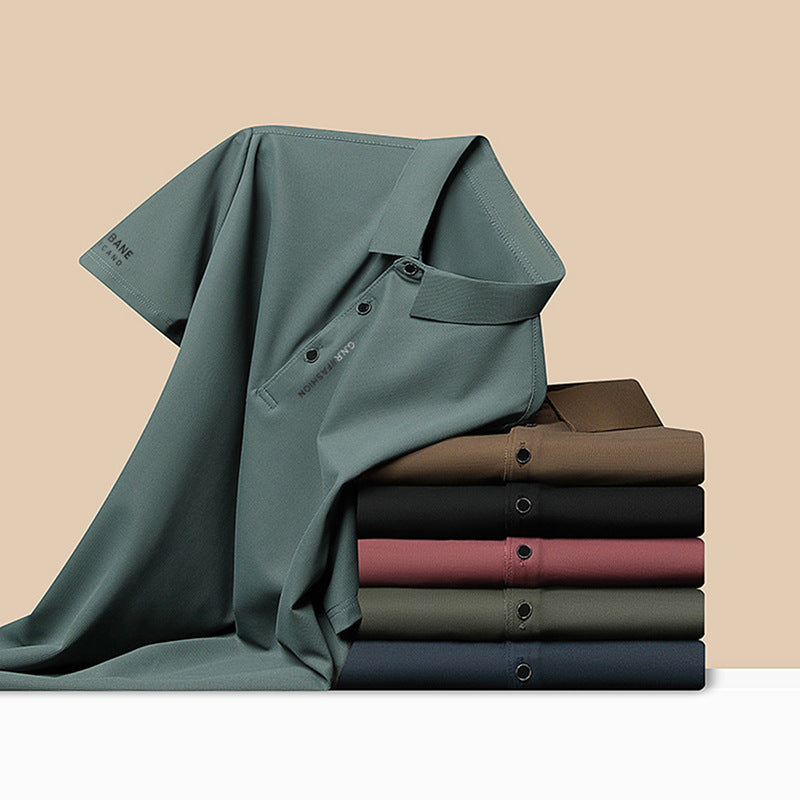 Waffle Short Sleeve Polo Shirt Men's