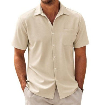 Men's Cardigan Plus Size Short Sleeve