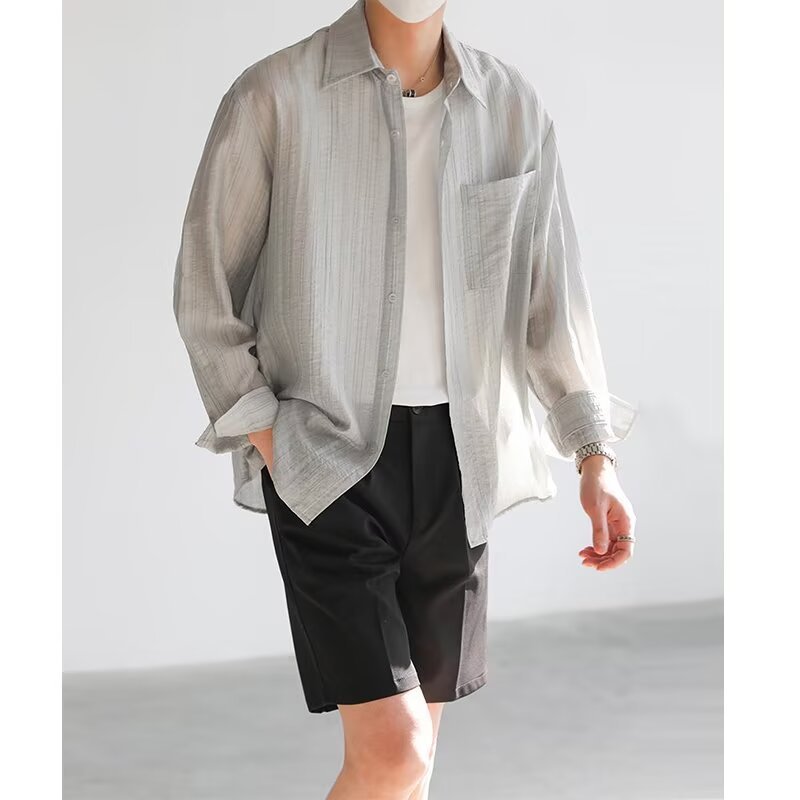 Thin Long Sleeves Shirt Sun Protection Top Breathable And Loose
