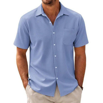 Men's Cardigan Plus Size Short Sleeve