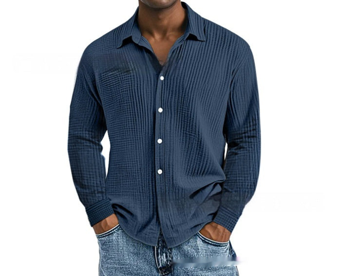 Men's Short-sleeve Lapel Shirt Double Layer Champray