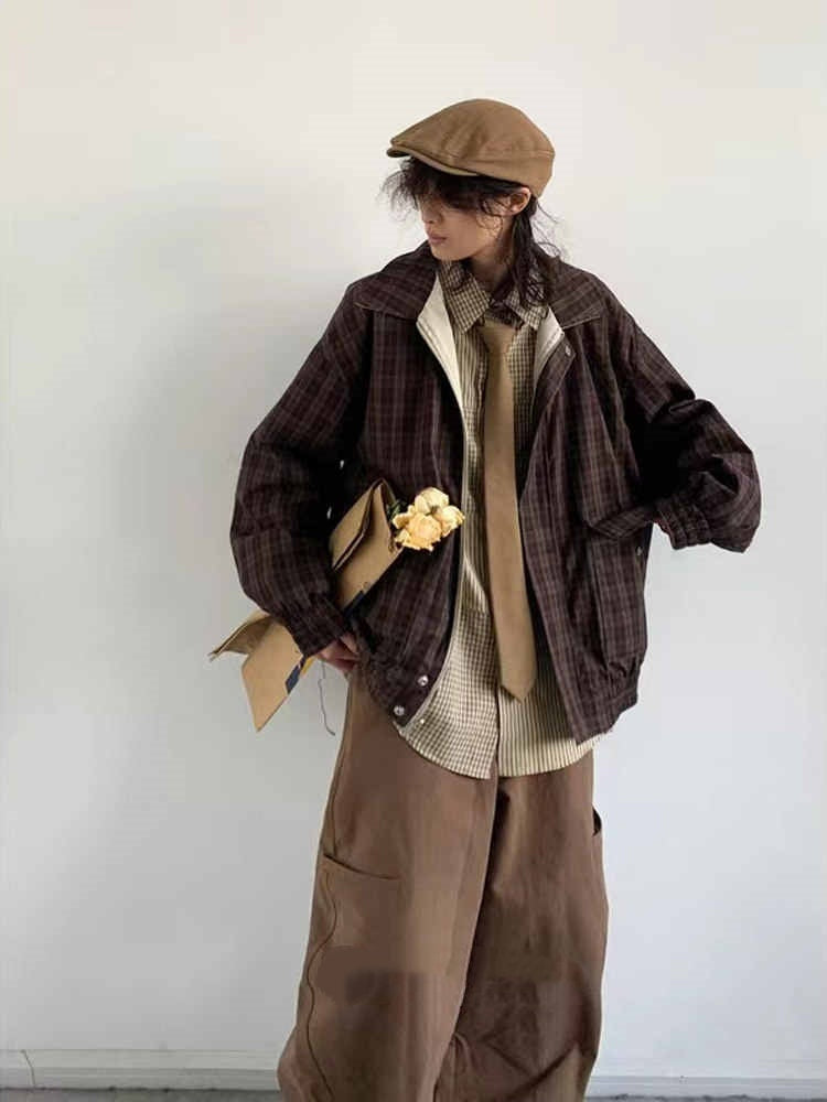 Retro Reversible Jacket Men's Short Coat