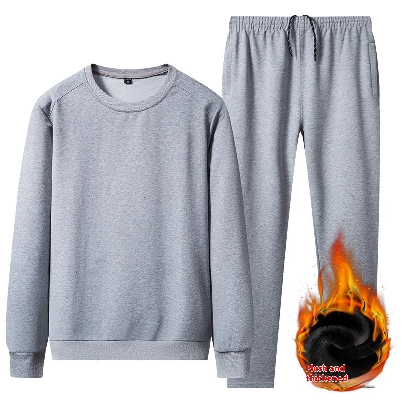 Spring Men's Casual Sports Suit Round Neck Sweatshirt And Sweatpants Sportswear