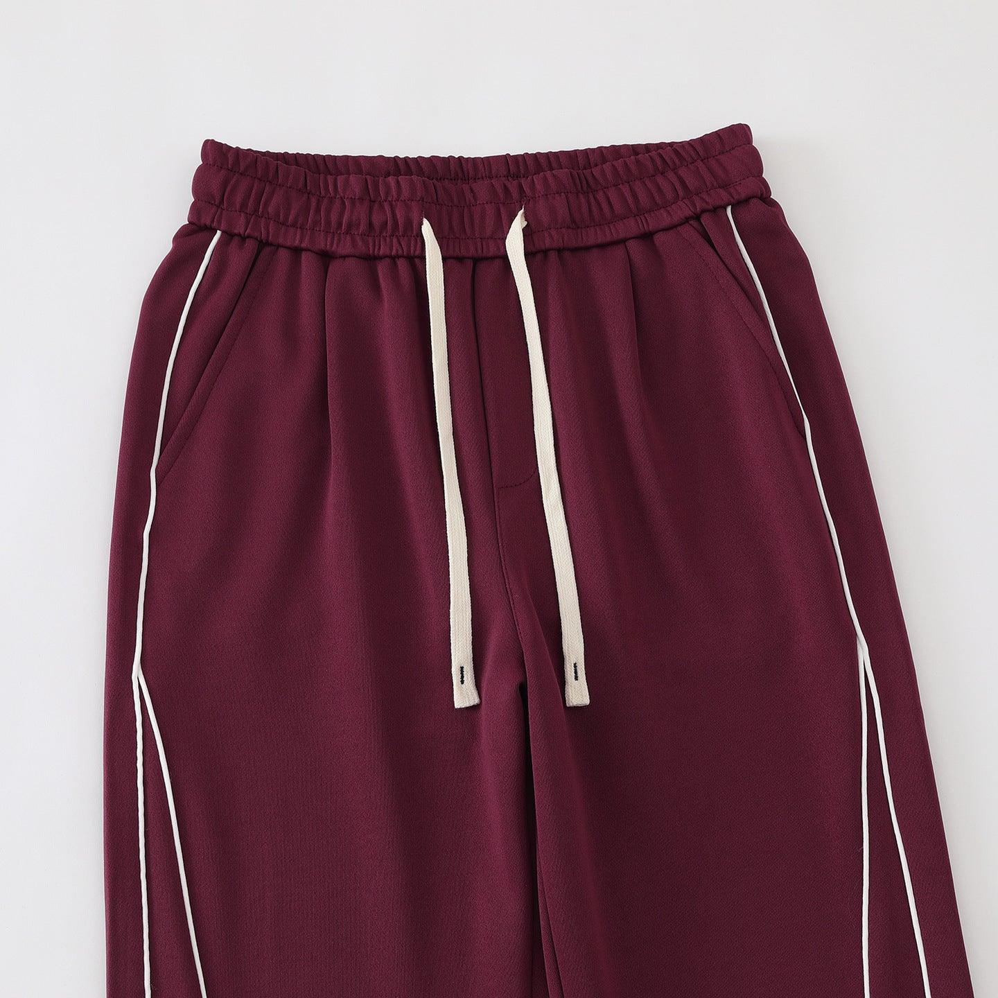 Retro Loose And Simple Color Collision Design Casual Trousers