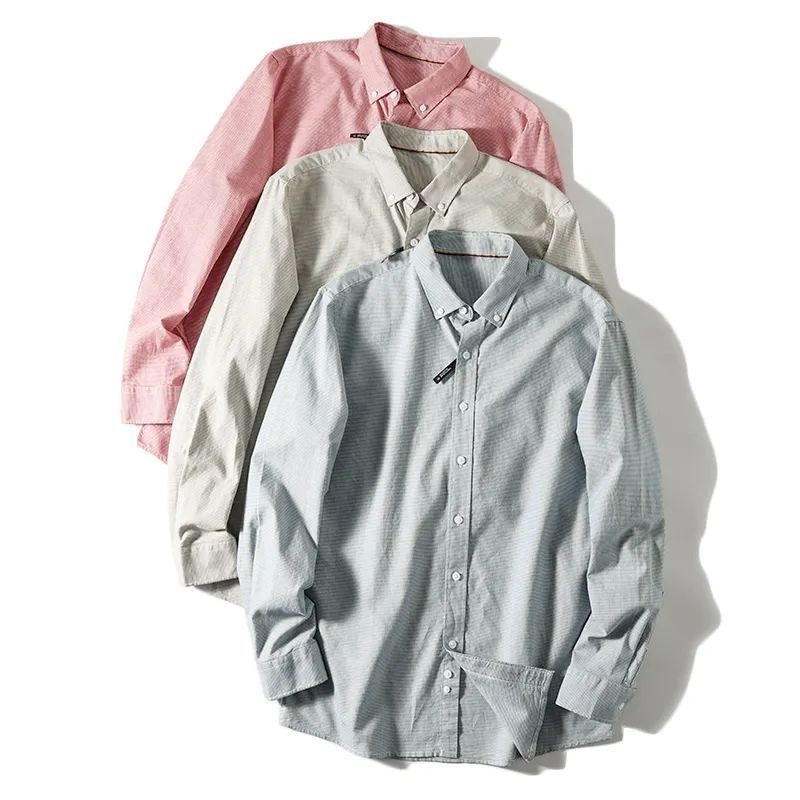 Washed Cotton Houndstooth Pattern For Men