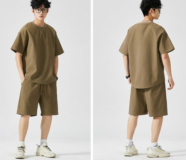 Pair With A Two Piece Set Of Loose Casual Sports Short Sleeved Shorts