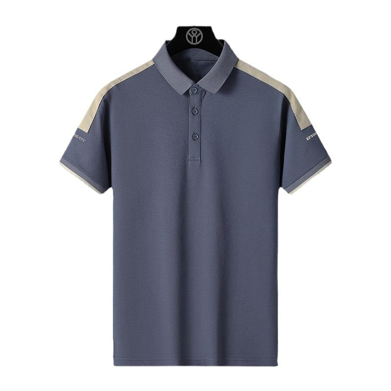 Short Sleeve Lapel T-shirt Round Neck Loose T-shirt Trendy