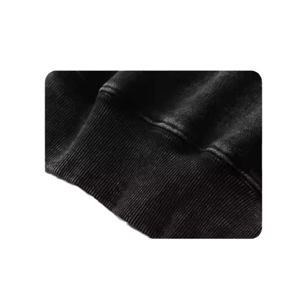 Retro Washed Sweater Loose Men's Collarless