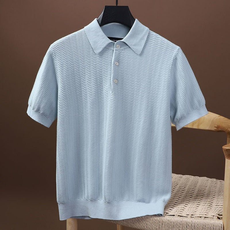 Soft And Comfortable Men's Knitted Short Sleeve
