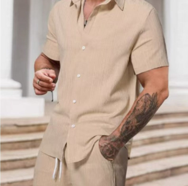 Striped Printed Casual Men's Suit